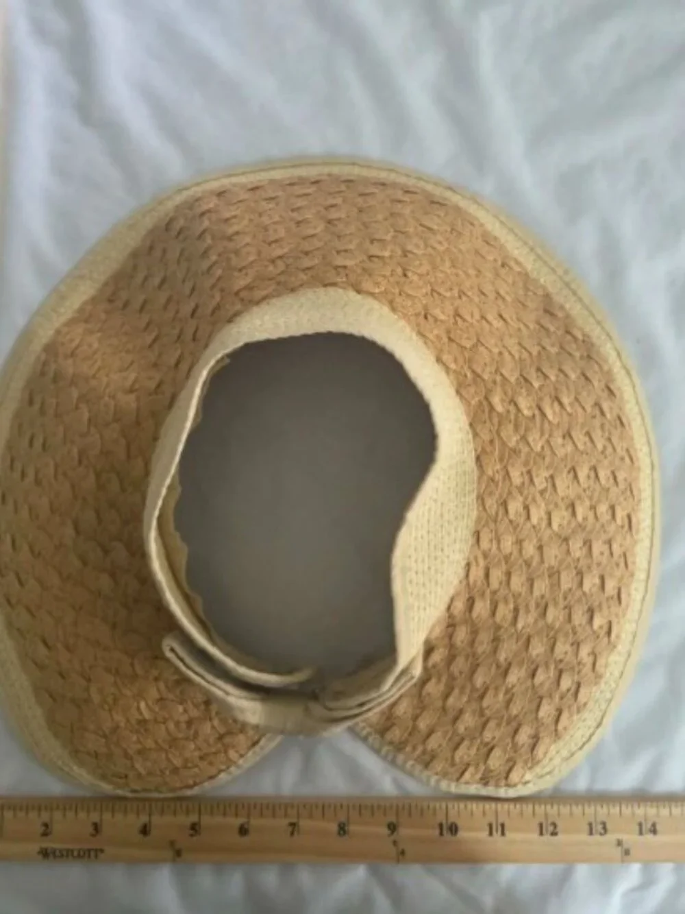 Wide Brim Adjustable Visor Straw Hat Beach Vacation Paper Womens Country Outdoor